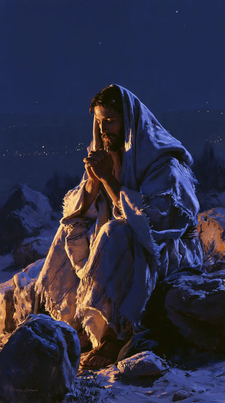 Jesus in the Desert — Contemplation beneath the Violet Veil