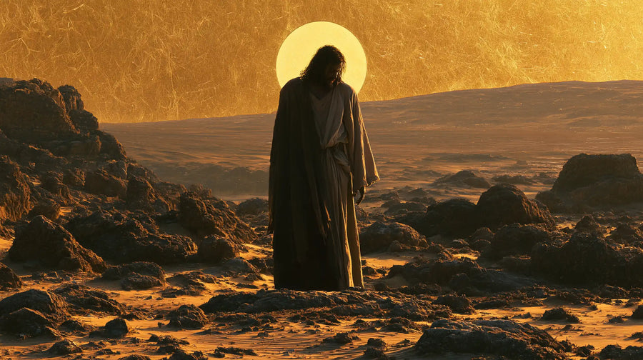 Jesus in the Desert - Sacred Gold · Landscape n° 10