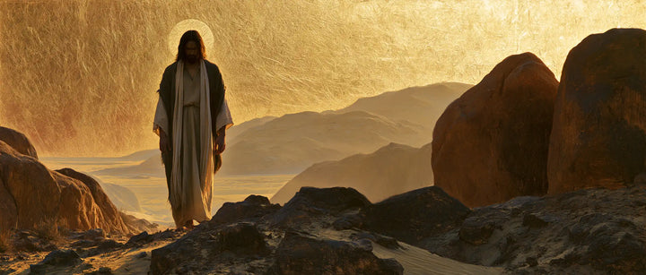Jesus in the Desert - Sacred Gold · Landscape n° 16