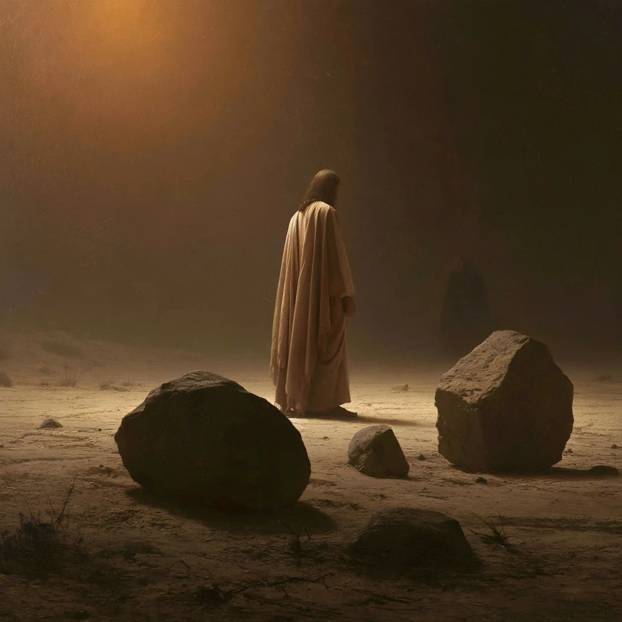 Jesus in the Desert - The Stones of Temptation · Square n° 2