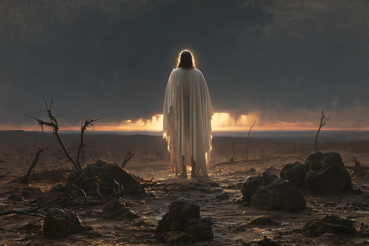 Jesus in the Desert — A Presence before the Fiery Horizon