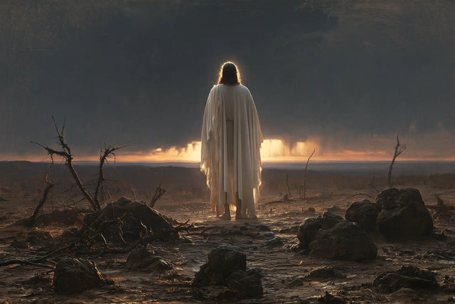 Jesus in the Desert — A Presence before the Fiery Horizon