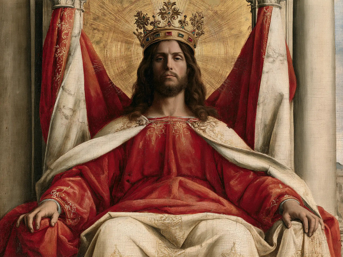 Jesus the King — Repose Between the Red Draperies