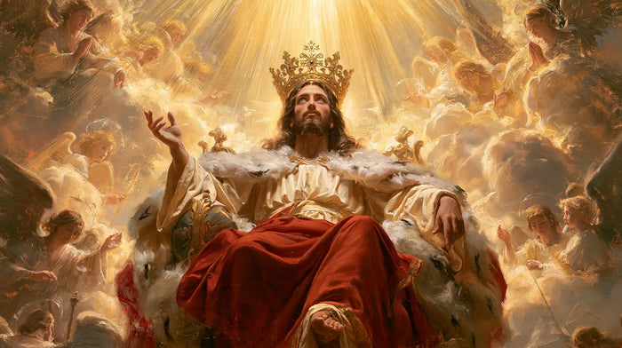 Jesus the King — Crimson in the Glory of Clouds