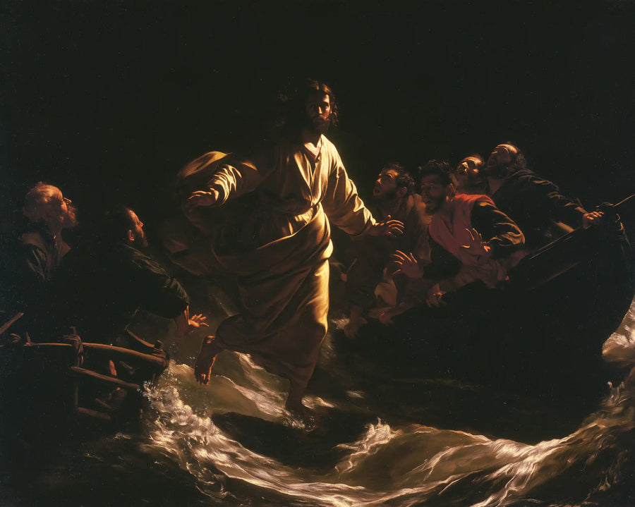 Jesus Walking on Water - Caravaggio Tenebrism · Landscape n° 2