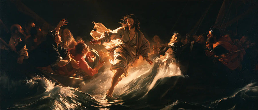 Jesus Walking on Water - Caravaggio Tenebrism · Landscape n° 19