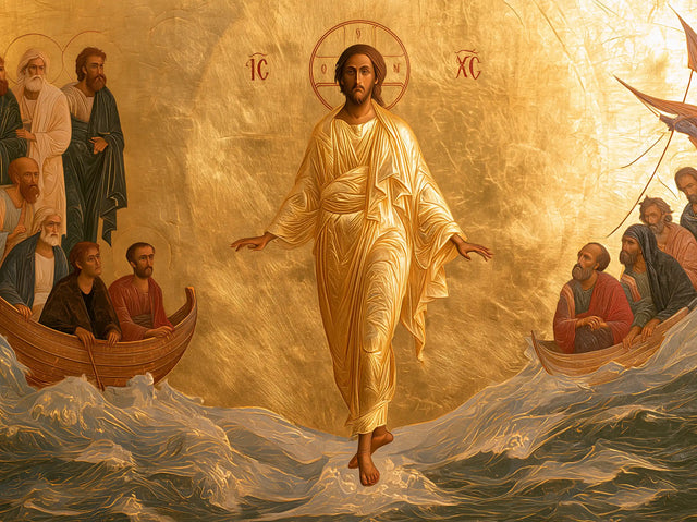 Jesus Walking on Water — The Presence Clothed in Gold