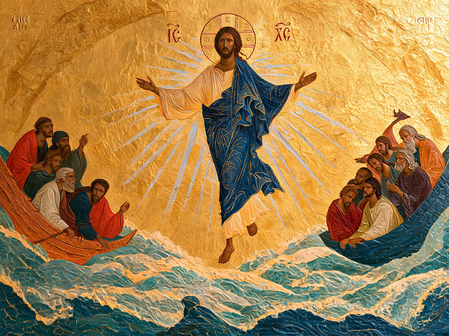 Jesus Walking on Water - Contemporary Byzantine · Landscape n° 5