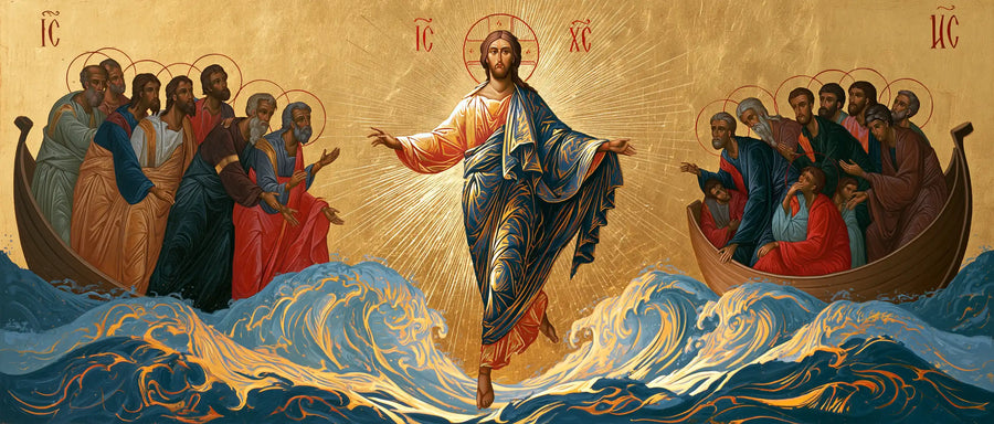 Jesus Walking on Water - Contemporary Byzantine · Landscape n° 15