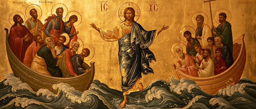 Jesus Walking on Water - Contemporary Byzantine · Landscape n° 16