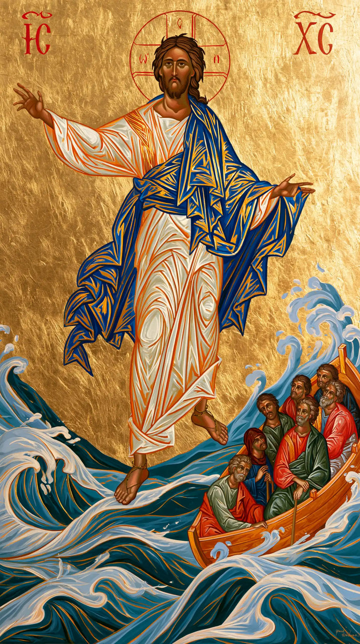 Jesus Walking on Water — The Blessing above the Scarlet Boat