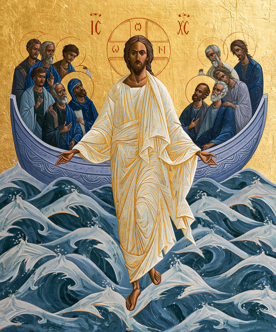 Jesus Walking on Water - Contemporary Byzantine · Portrait n° 32