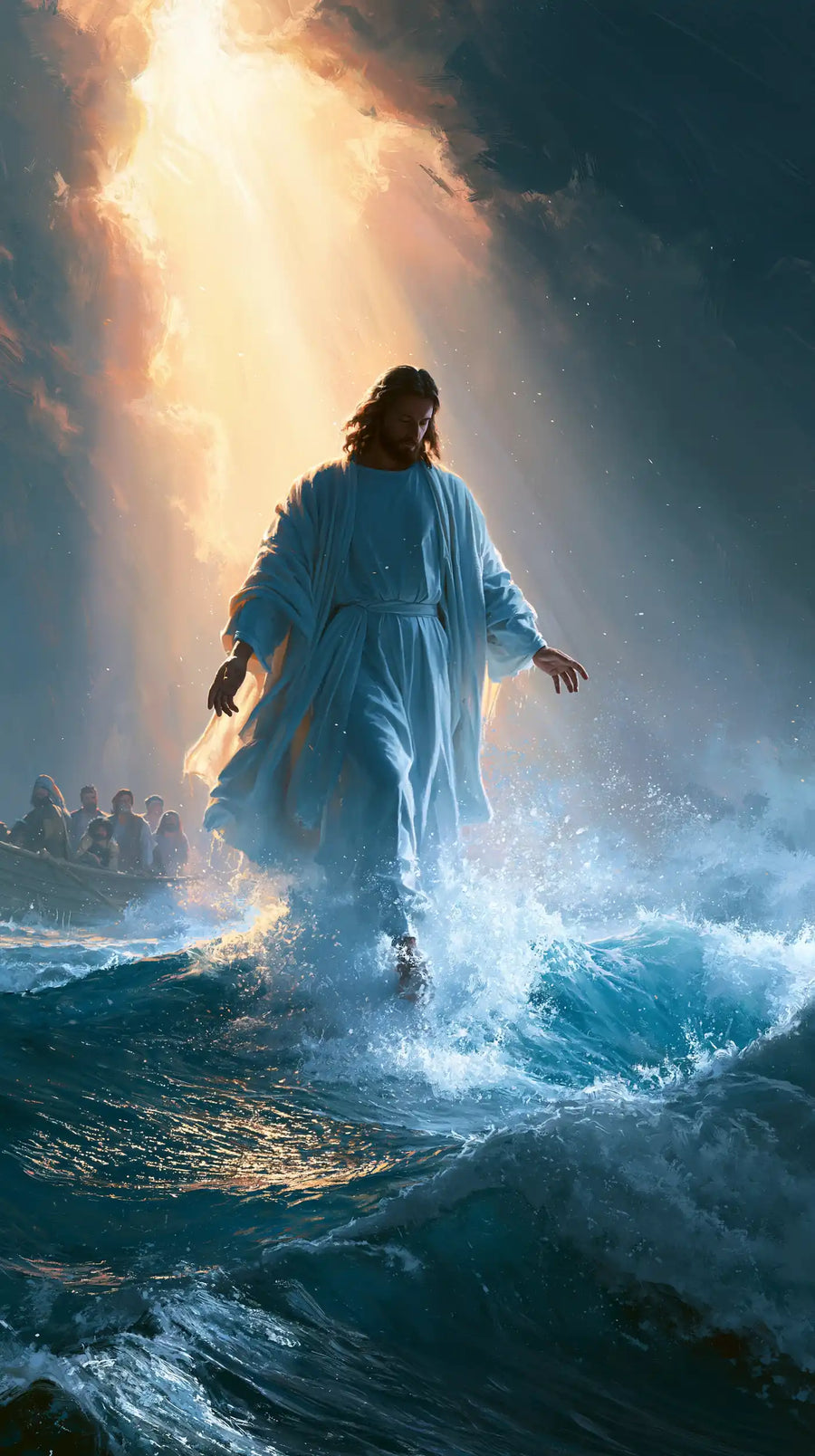Jesus Walking on Water - Divine Light · Portrait n° 3