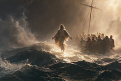Jesus Walking on Water — Dawn beside the Laden Boat