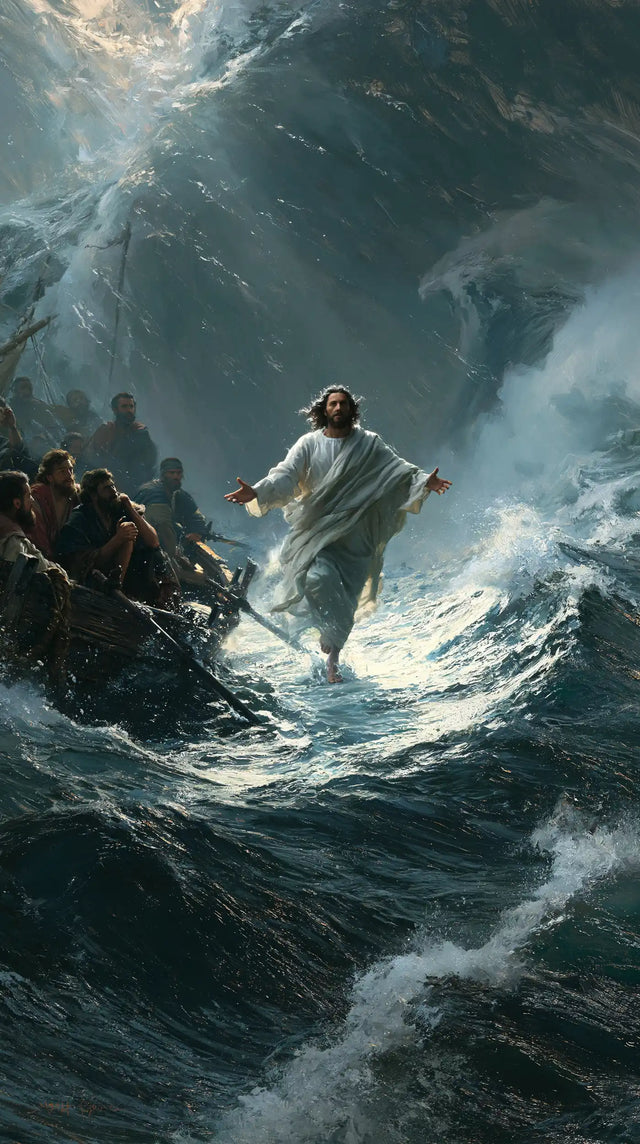 Jesus Walking on Water — Open Arms in the Blue Passage