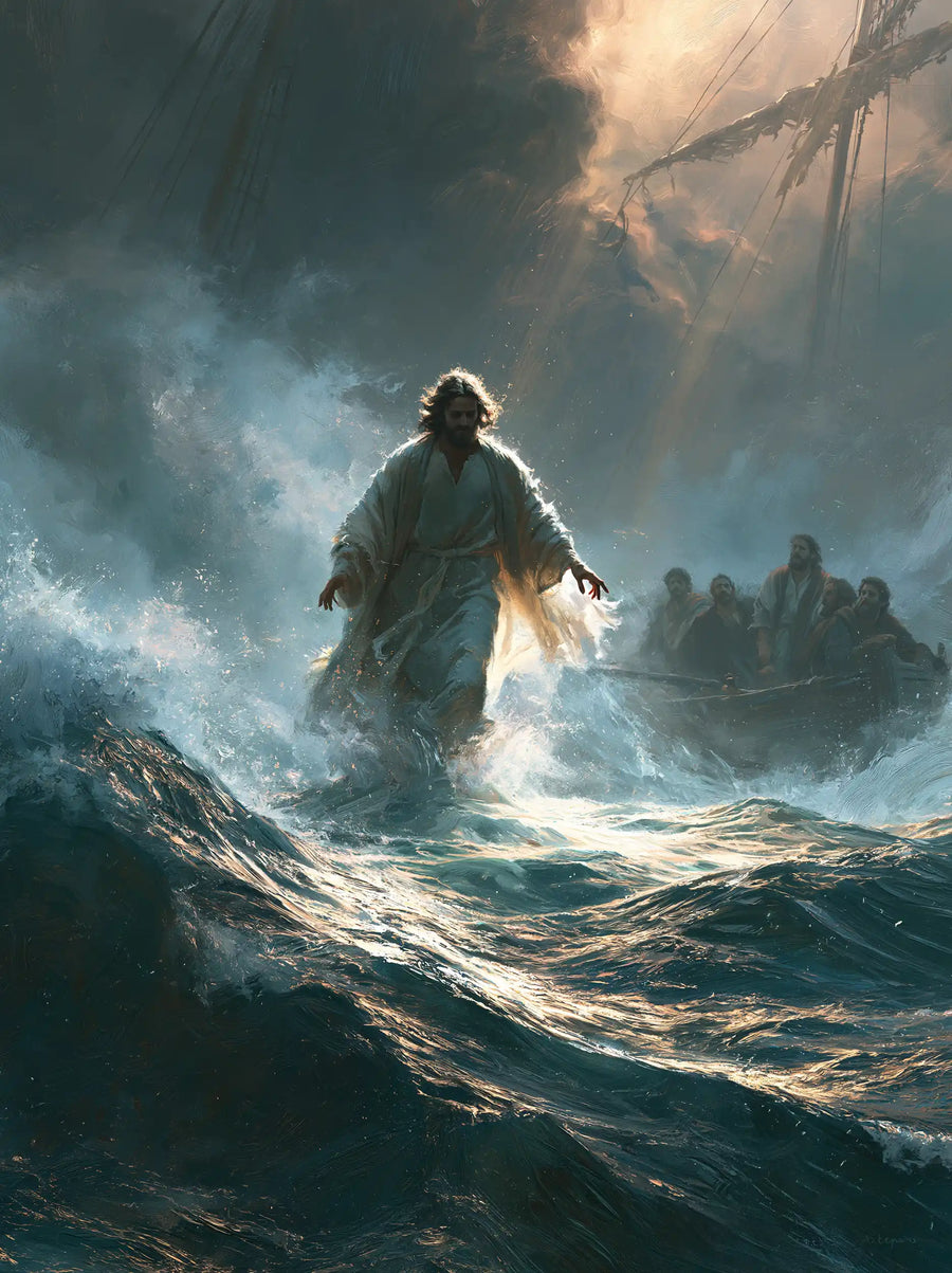 Jesus Walking on Water - Explosion of Movement · Portrait n° 36