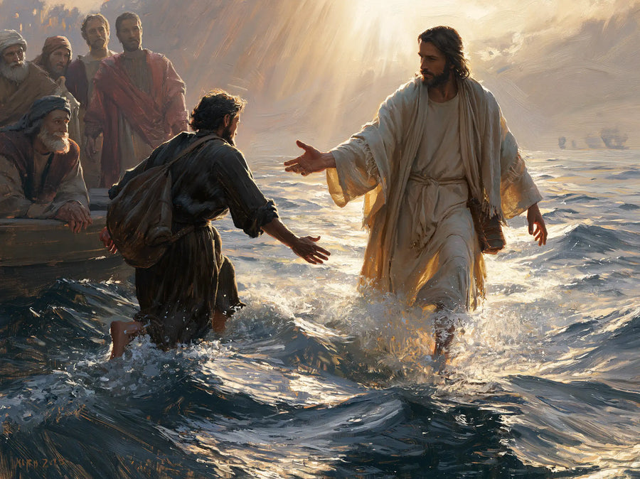 Jesus Walking on Water - Jesus Calls Peter · Landscape n° 3