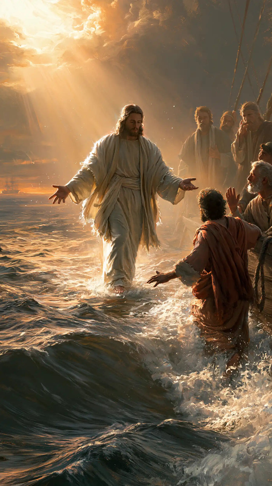 Jesus Walking on Water - Jesus Calls Peter · Portrait n° 3