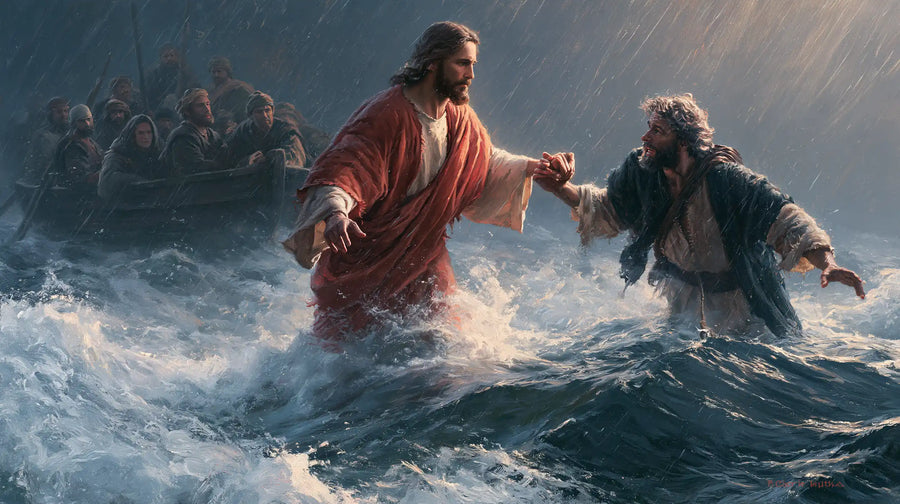 Jesus Walking on Water - Jesus Saves Peter · Landscape n° 12