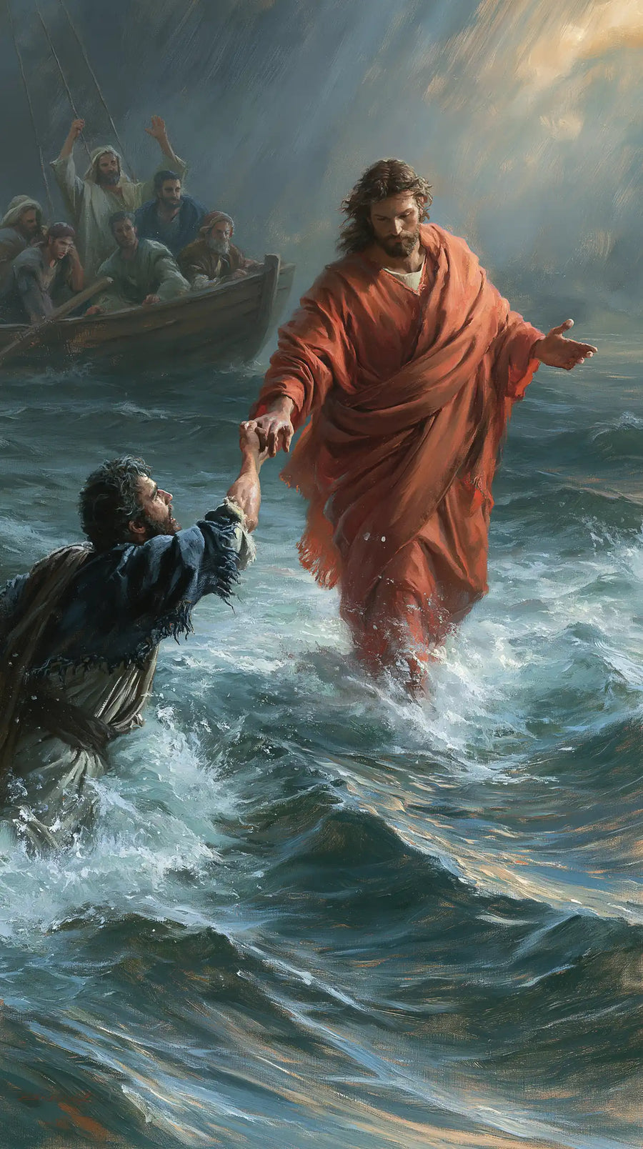 Jesus Walking on Water - Jesus Saves Peter · Portrait n° 13