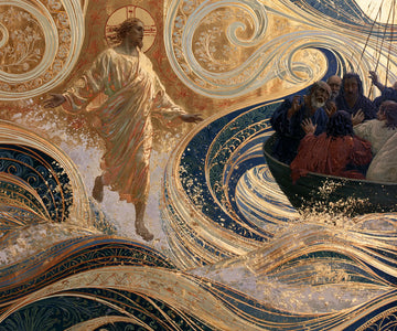 Jesus Walking on Water - Sacred Art Nouveau · Landscape n° 11