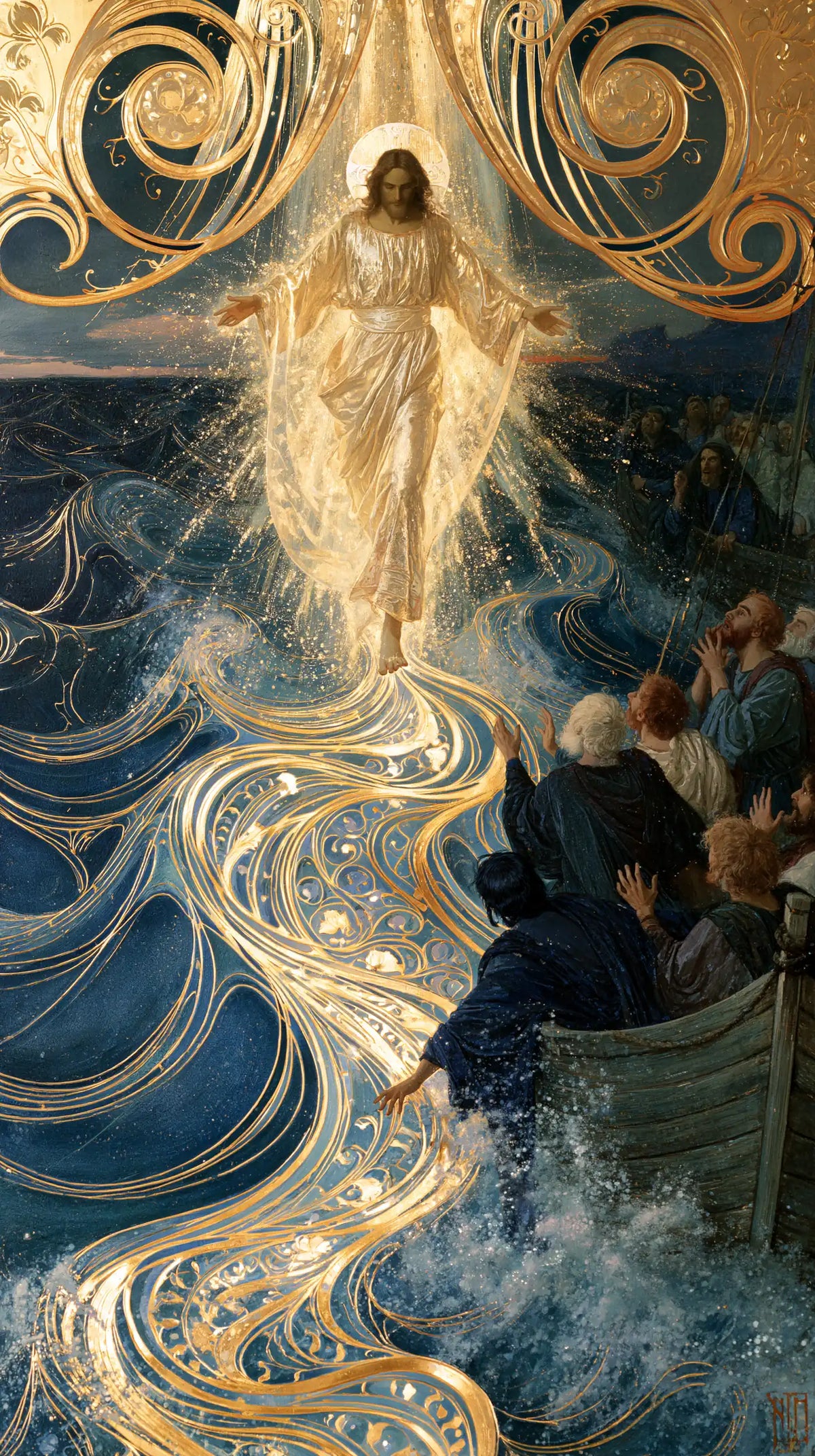 Jesus Walking on Water — The Radiant Presence beyond the Prow