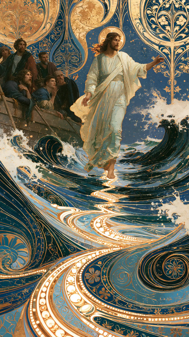 Jesus Walking on Water — The Pearled Path in the Garden of Waves