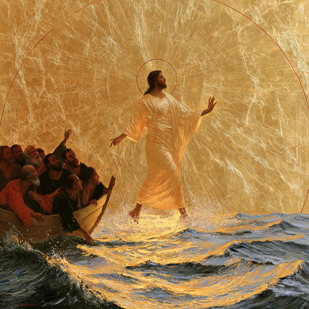 Jesus Walking on Water — The Upturned Gaze in the Solar Expanse