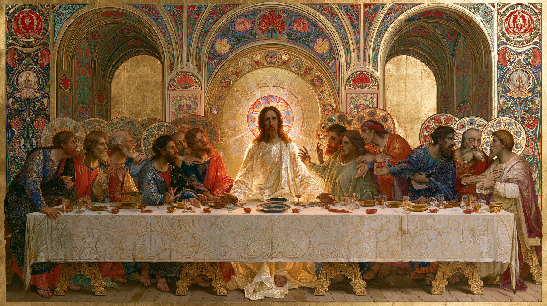 The Last Supper - Sacred Art Nouveau n° 5 — aperçu de la finition sélectionnée