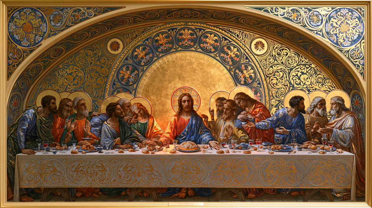 The Last Supper - Sacred Art Nouveau n° 6 — aperçu de la finition sélectionnée
