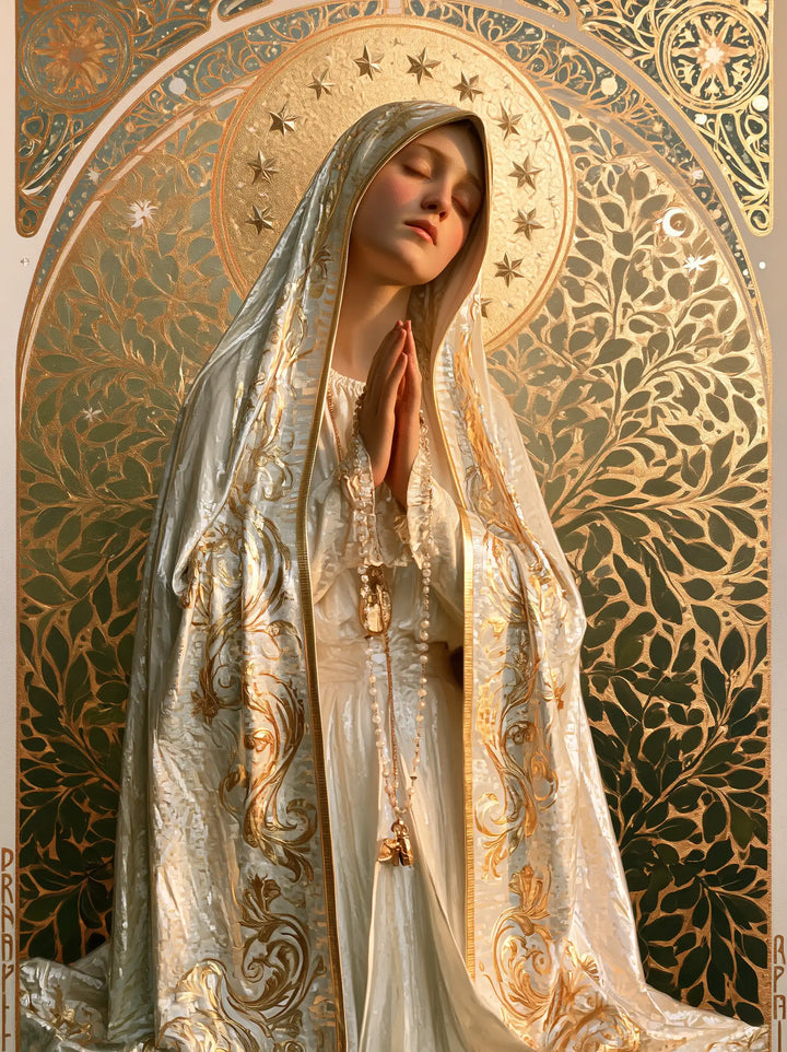 Our Lady of Fatima – Sacred Art Nouveau · Portrait no. 6