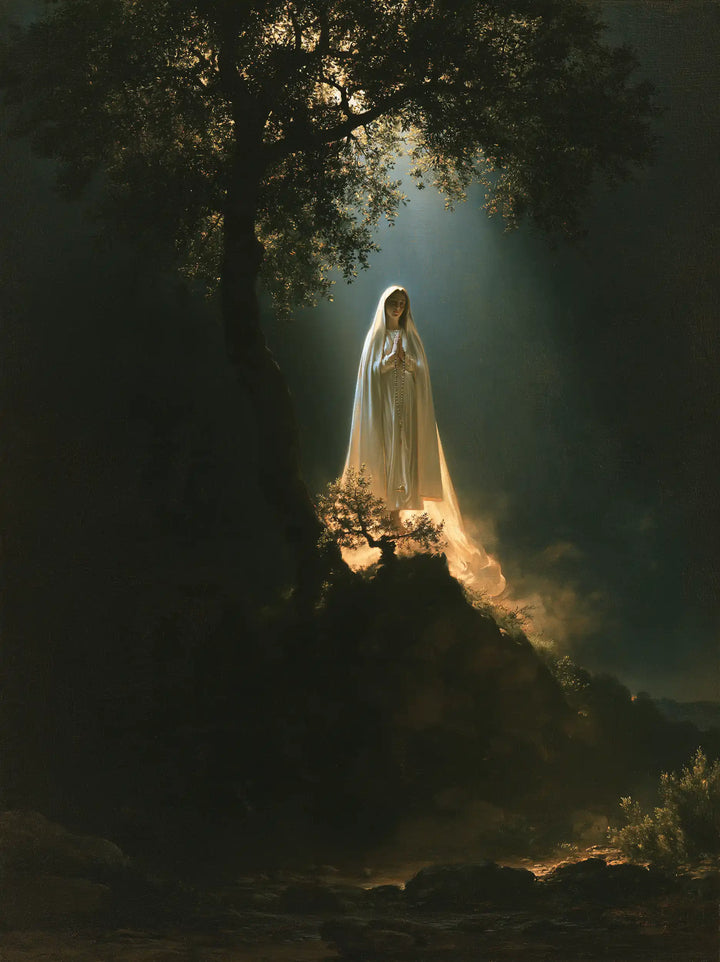 Our Lady of Fatima – Caravaggio Tenebrism · Portrait no. 9