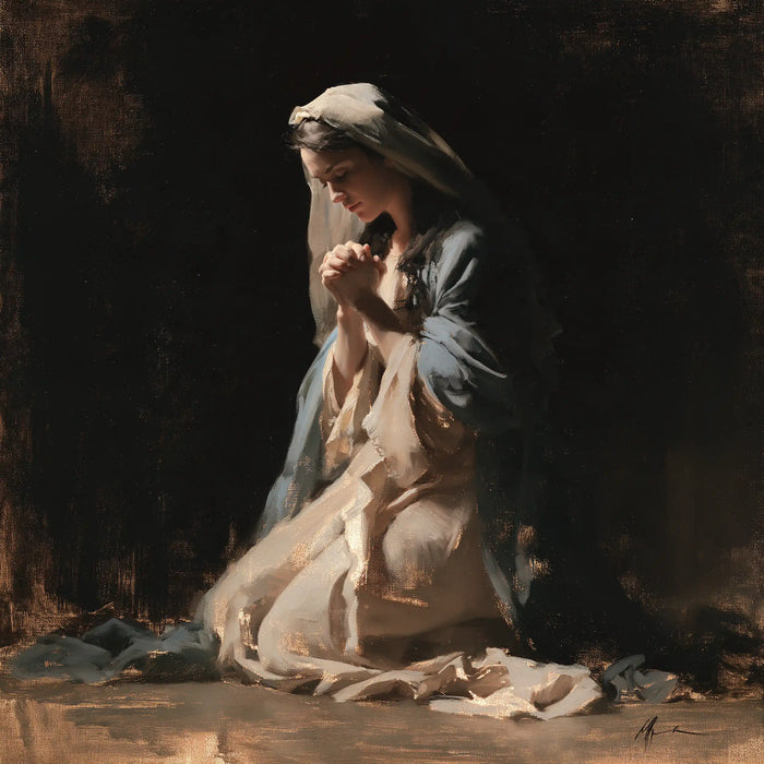 Virgin Mary in Prayer — The Folds of a Prayer
