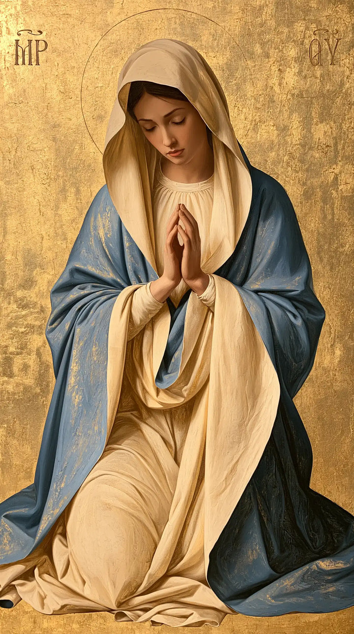 Virgin Mary in Prayer — The Long Sleeves of Peace
