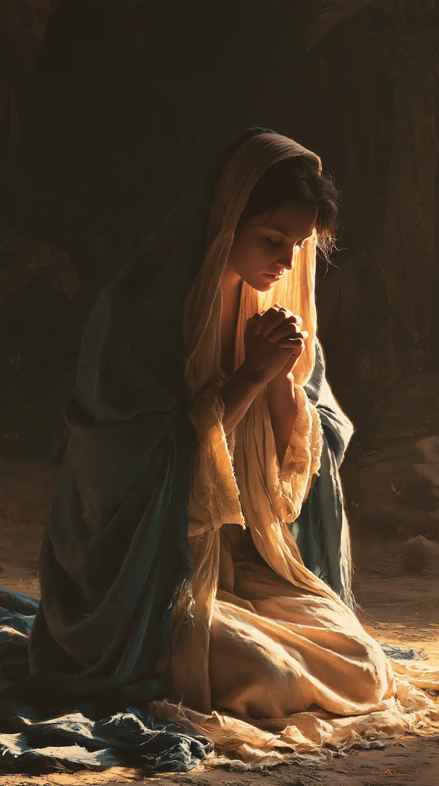 Virgin Mary in Prayer — Prayer in the Copper Reflection