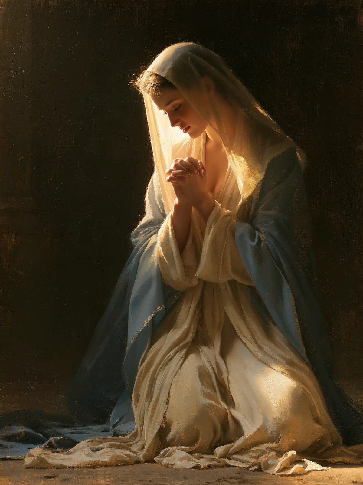 Virgin Mary in Prayer - Mary in Divine Light · Portrait n° 30