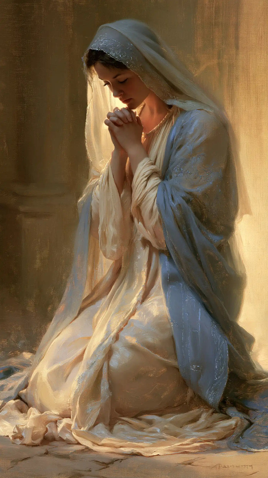 Virgin Mary in Prayer - Mary in Divine Light · Portrait n° 36