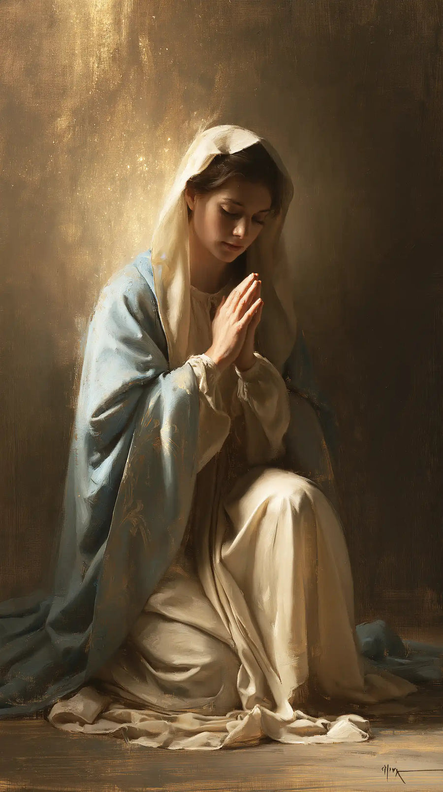 Virgin Mary in Prayer - Mary in Divine Light · Portrait n° 37
