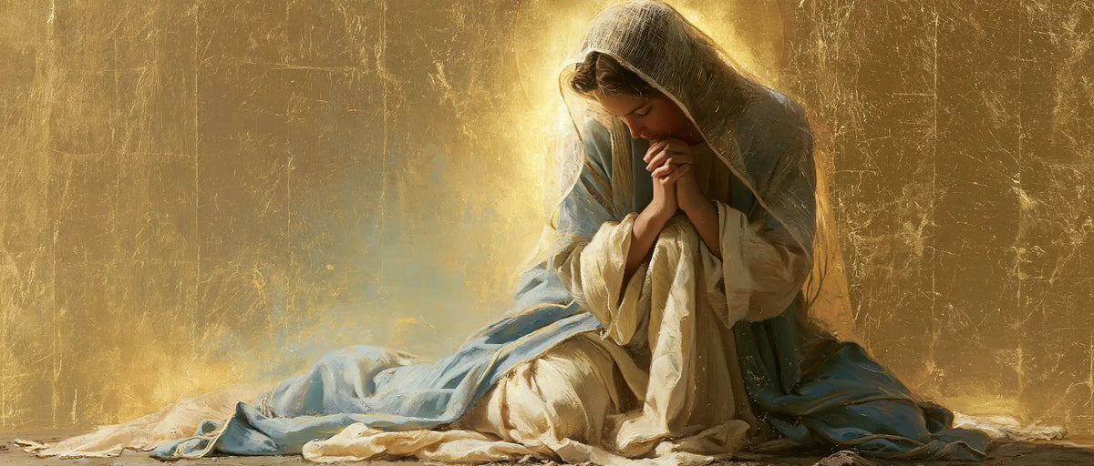 Virgin Mary in Prayer — Shelter beneath the Shaded Veil
