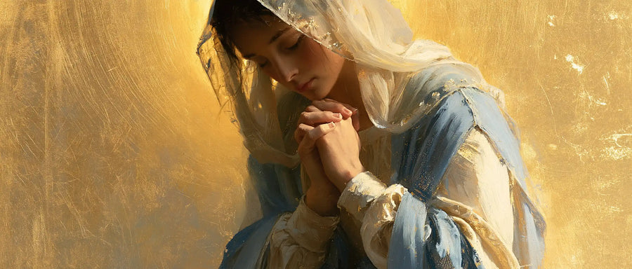 Virgin Mary in Prayer - Sacred Gold · Landscape n° 26