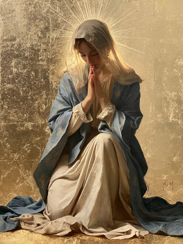 Virgin Mary in Prayer — The Halo of Sun Threads