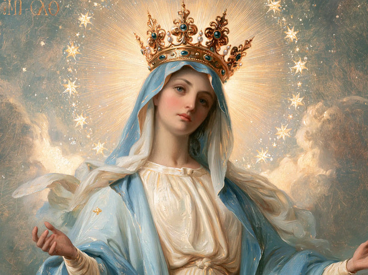 Mary, Queen of Heaven — The Jeweled Crown Upon the Azure Veil