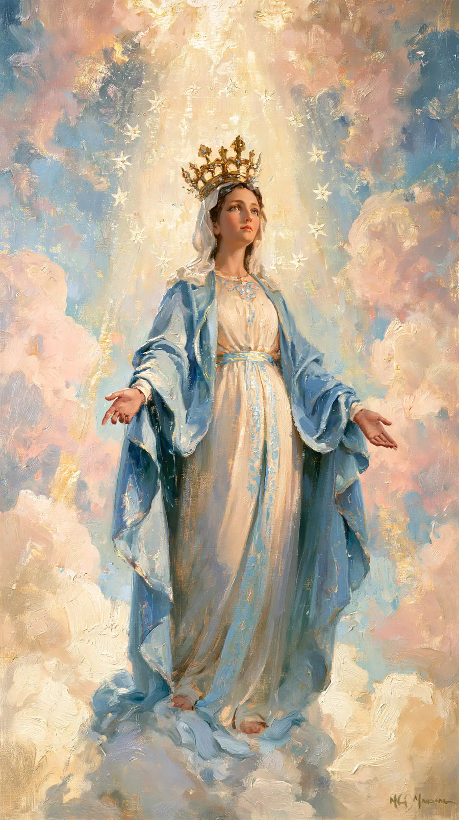 Mary Queen of Heaven - Impressionist · Portrait n° 7
