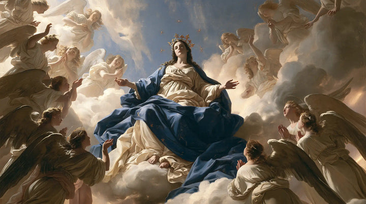 Mary, Queen of Heaven — The Great Mantle Before the Bowing Choir