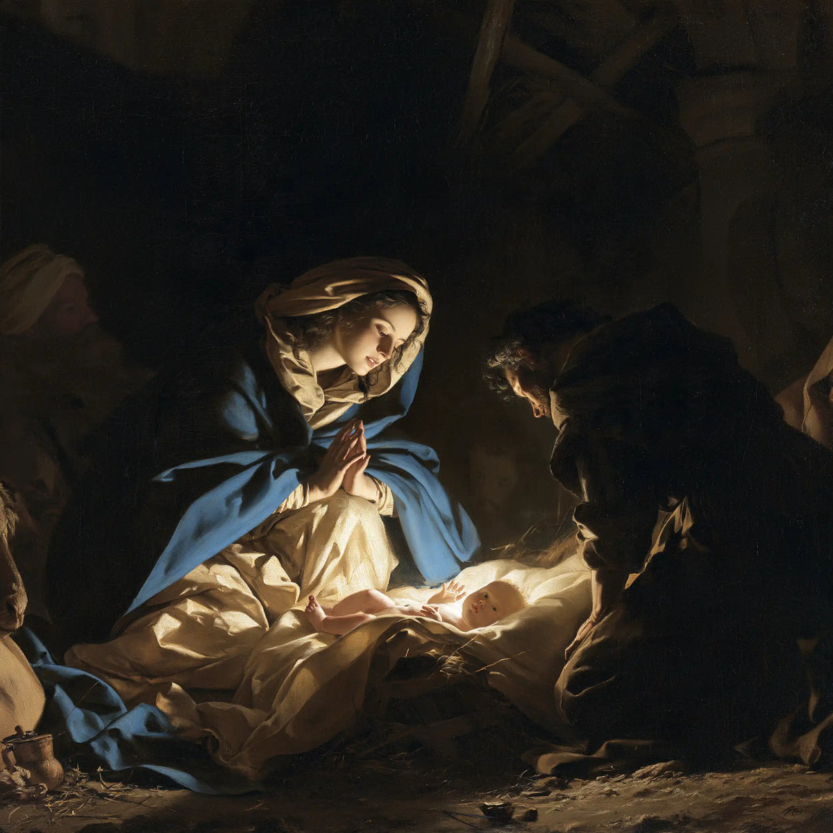 The Nativity — The Cradle Between Blue and Brown