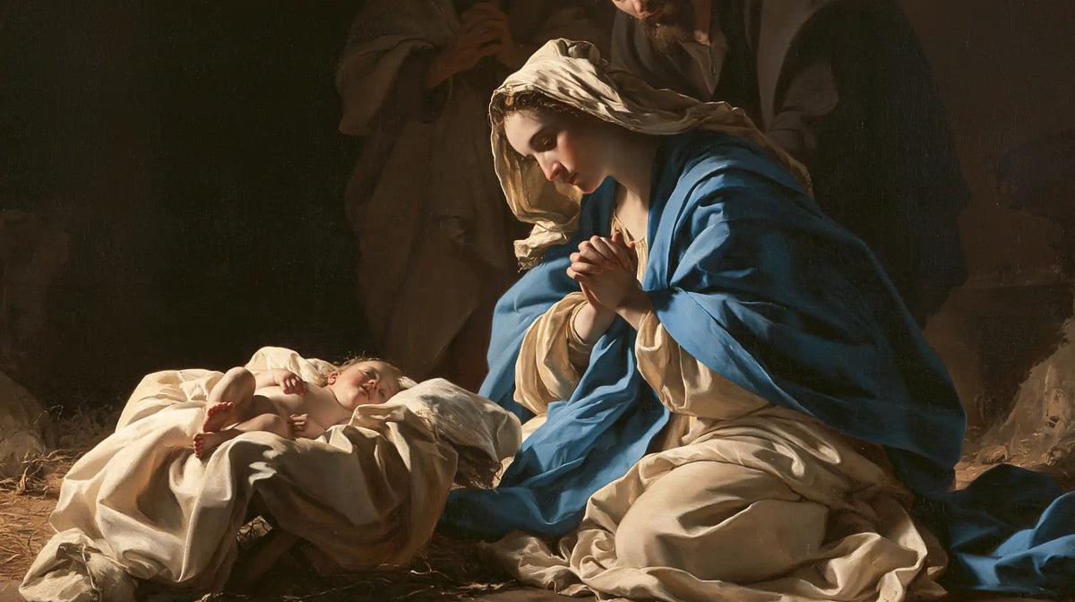 The Nativity — Blue Unfurled Before the Child