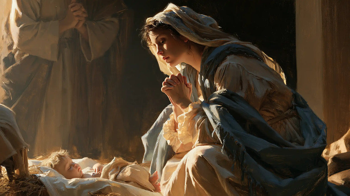 The Nativity — The Upward Gaze Above Little Hands
