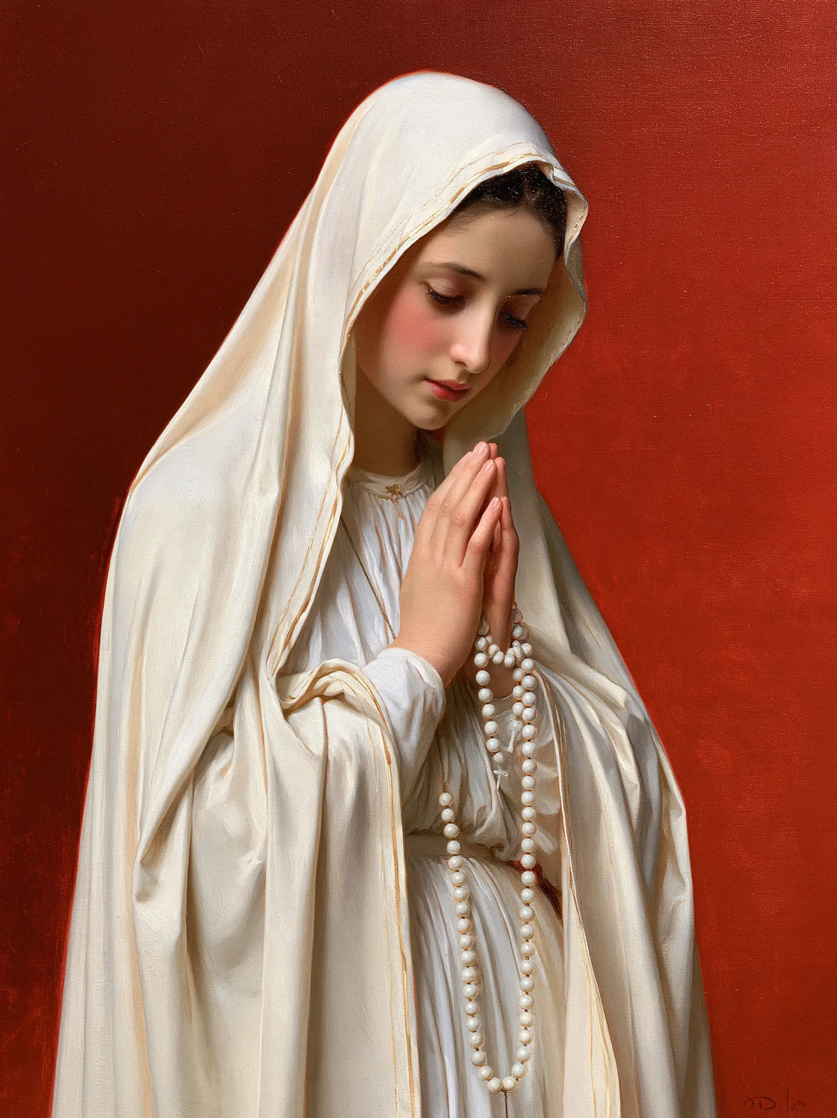 Our Lady of Fatima – Rosary Before a Red Field