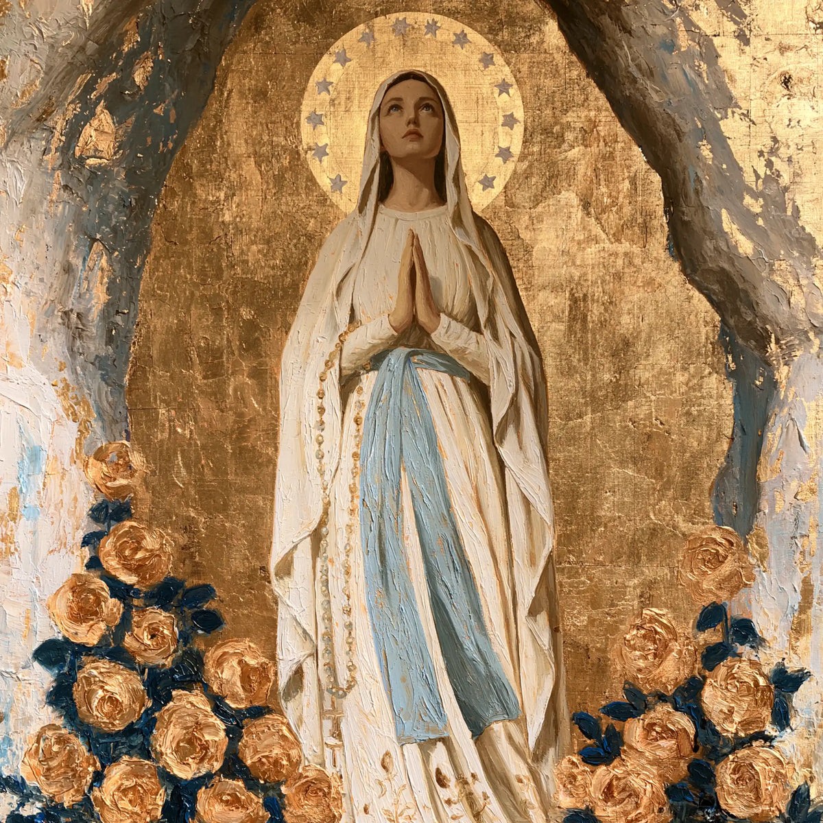 Our Lady of Lourdes Devotional Portrait · Square no. 4