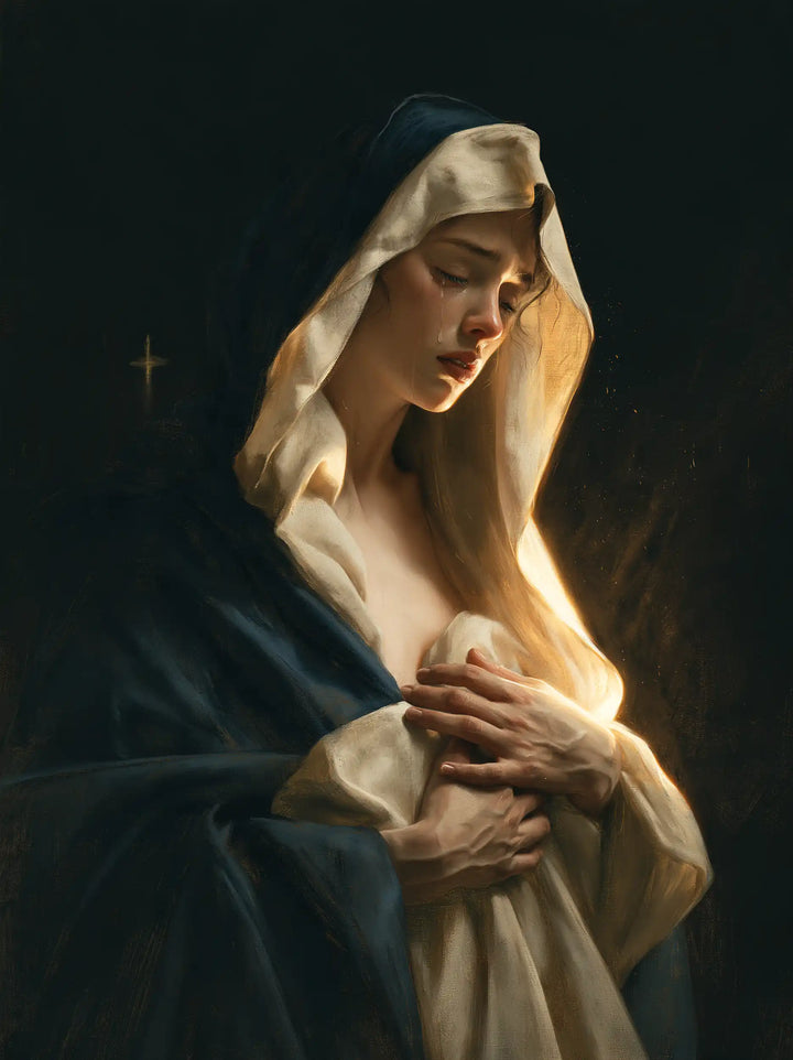 Our Lady of Sorrows — The Gentle Glow beneath the Palms